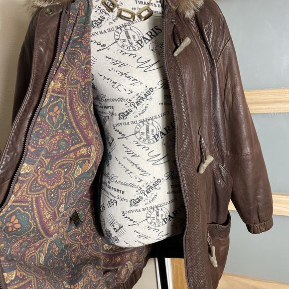 100% lambskin leather jacket women With Hood Vintage Super Soft Small - Picture 3 of 16